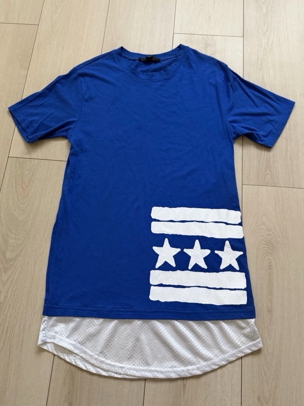 21men Royal Blue Short-Sleeve Tee with White Star & Stripe Accent